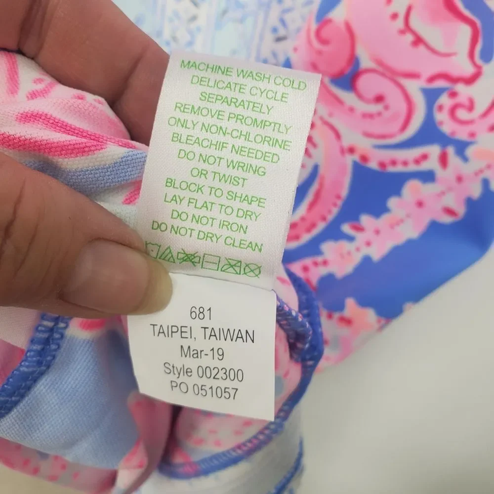 Lilly Pulitzer Chilly Lilly Nadine Dress UPF 50+ Blue Peri Go With The Flow - Picture 10 of 11